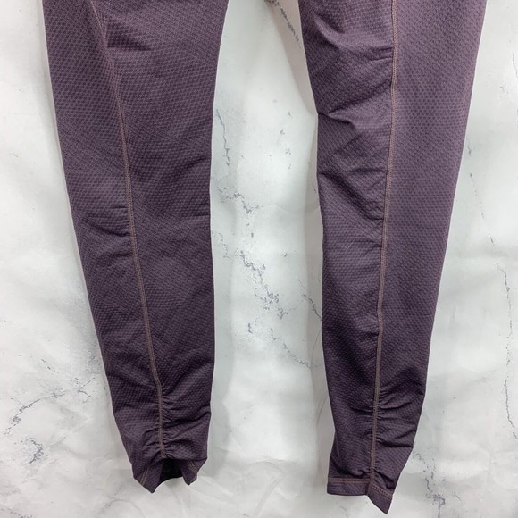 prAna Women's Purple Cinched Ankles Waist Leggings Size Small Stretch Mid Rise - Picture 6 of 10